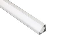 M7417  Tiras LED Strips 2m Corner Aluminium Profile With Diffuser 18 x 18mm Suitable For Tiras LED Strips White